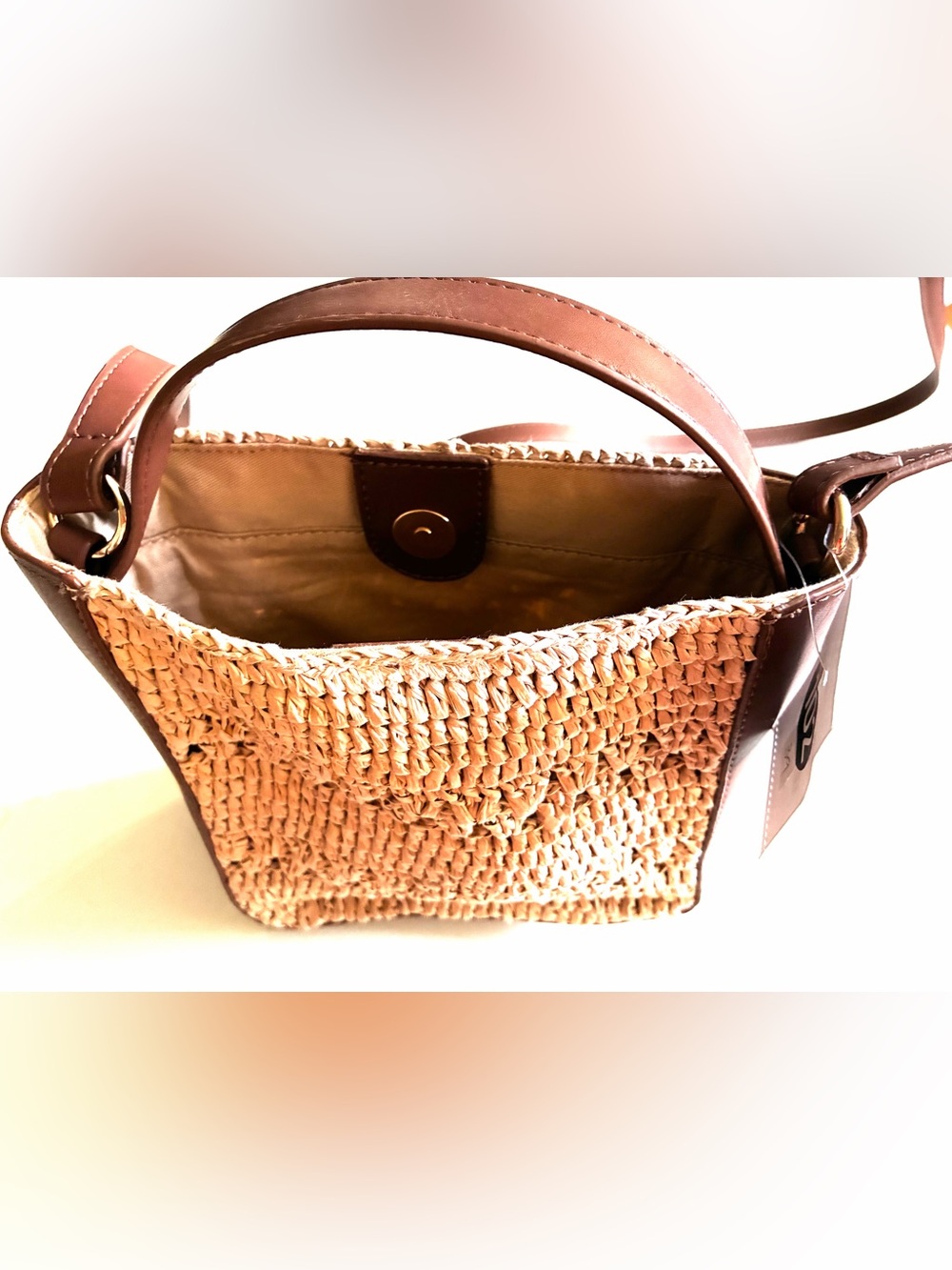 J.Crew Factory Popular Woven crossbody mini tote bag. NWT. - Picture 5 of 15
